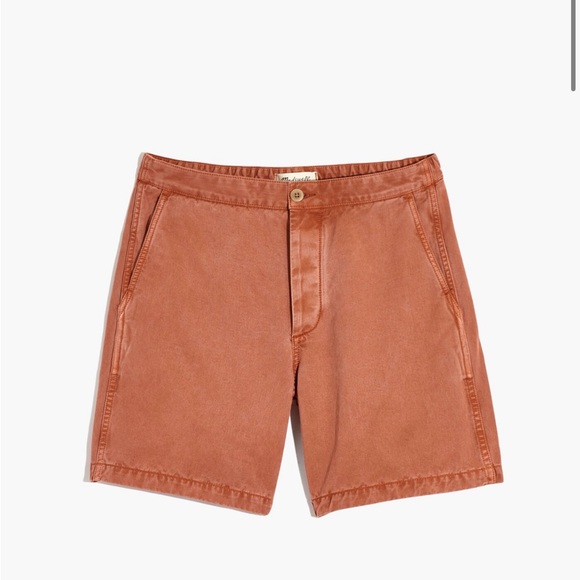 MADEWELL 7 1/2" Easy Drawstring Chino Shorts in Warm Amber Size 40 - Picture 4 of 14
